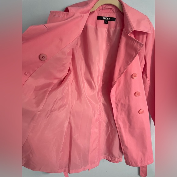 Beautiful Barbie Pink DKNY Trench coat in XS - Picture 10 of 12